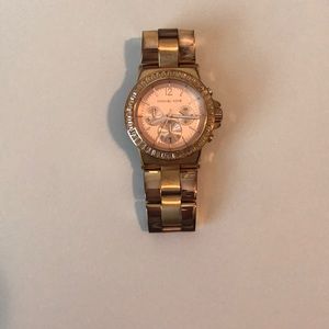 Authentic rose gold Michael Kors watch big face